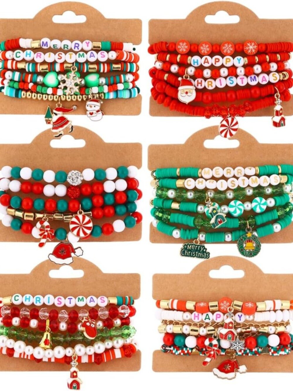 36 Pcs Colorful Heishi Beaded Bracelets Set for Women - Stackable Friendship